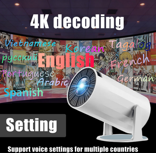 PYHO 스마트 프로젝터 4K 초고화질 가정용 휴대용 캠핑용, X8max-프로젝터