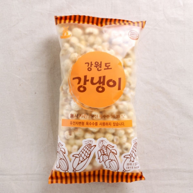 국산 옥수수와 유기농설탕으로 만든 고소한 강냉이튀밥(200g 3개), 200g, 3개