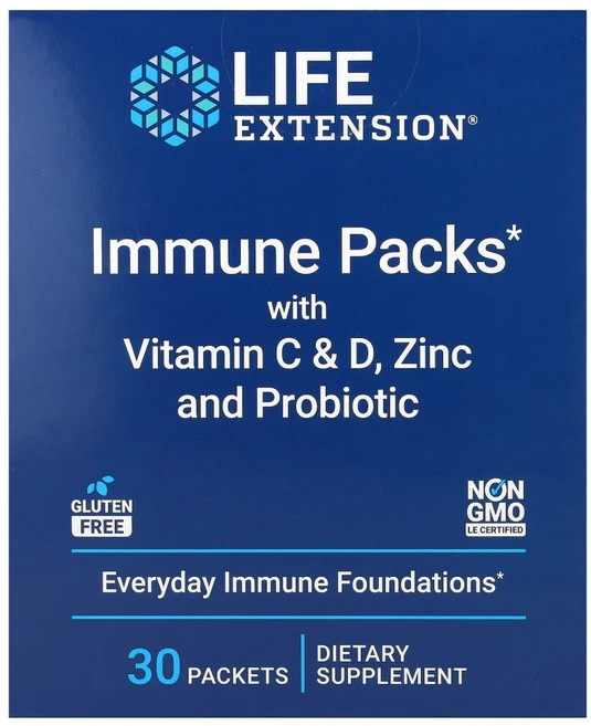 라이프익스텐션 이뮨 팩 위드 비타민 C & D 아연 앤 프로바이오틱 30개입, 1개 - 쿠팡