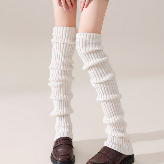 온더밸류 여성 롱레그워머 골지 니트 발토시