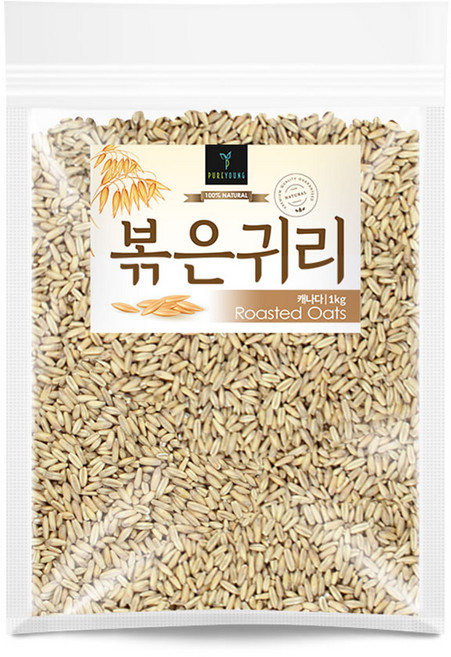 퓨어영 볶은 귀리 1kg 오트밀 귀리우유 선식, kg, 1개