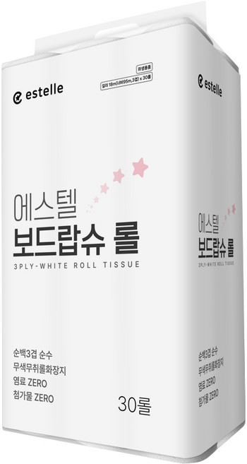 보드랍슈 먼지없는 휴지 3겹 롤 화장지, 1개, 30개입, 18m