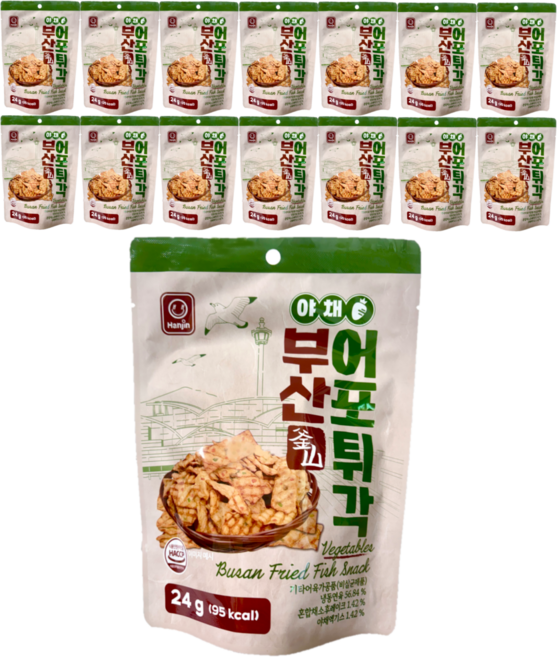 한진식품 추억의 부산 어포 튀각 야채맛, 15개, 24g