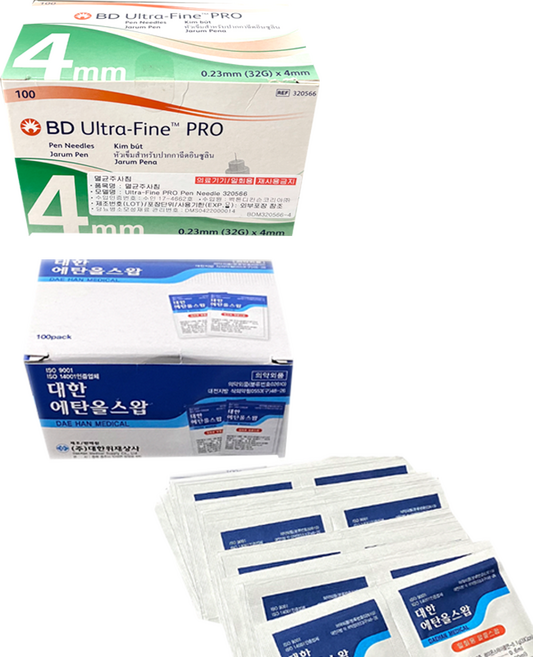 BD 비디 (멸균주사침0.23mm(32G)x4mm 100개입+알콜솜100개입), 1개