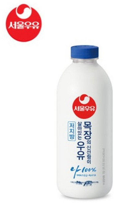 서울우유 목장의 신선함이 살아있는 우유 저지방, 1L, 4개