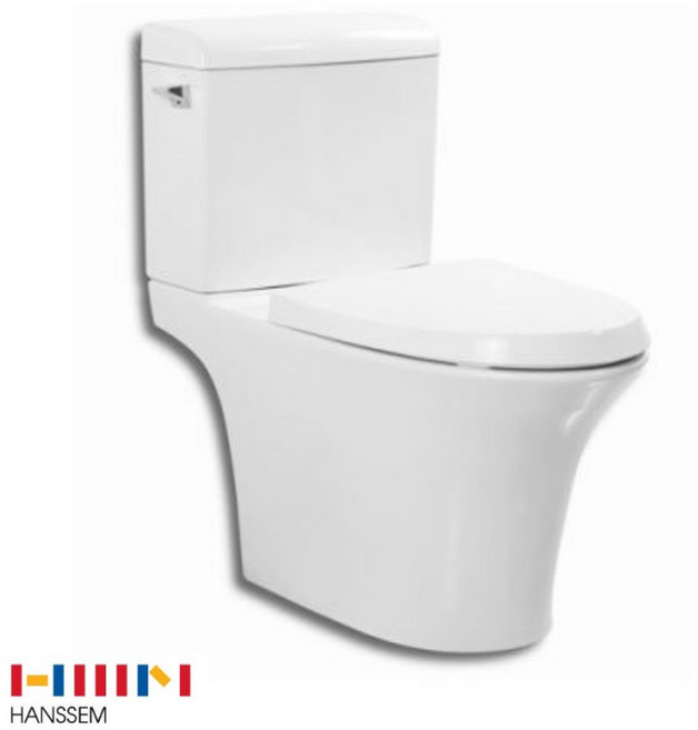 [한샘바스] HSB-9100 욕실 화장실 투피스 치마형 양변기 (양변기부속 댐퍼시트 정심 포함)