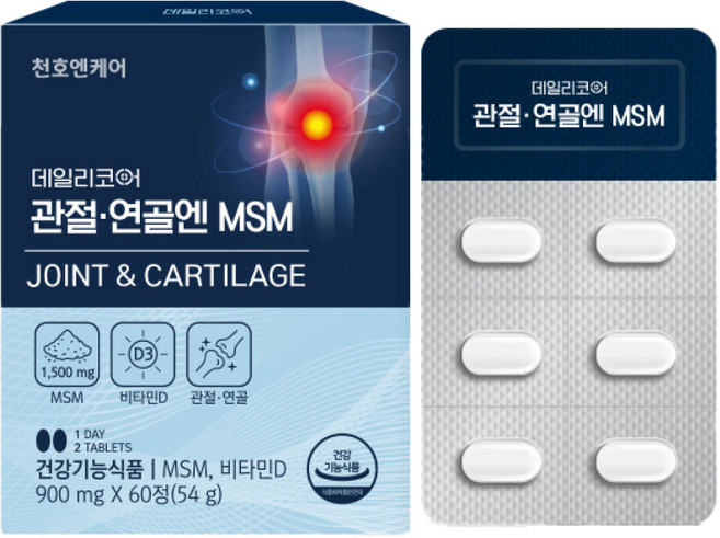 데일리코어 천호엔케어 관절연골앤 MSM 54g, 60정, 1개