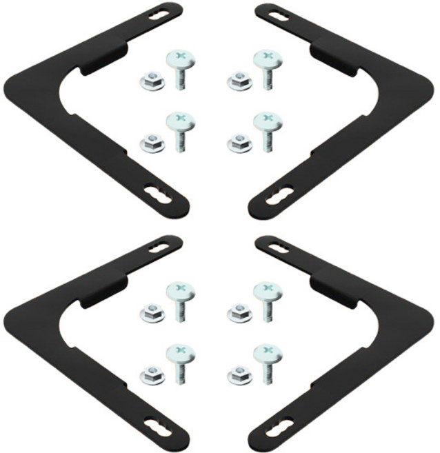 스피드랙 전용 L형 플레이트 부품 4개입, 1세트, 블랙