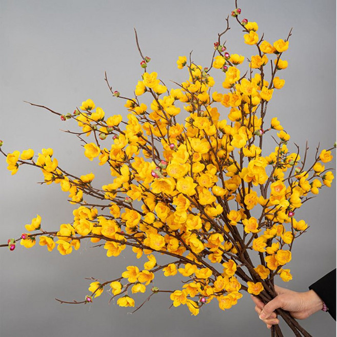 osshop 매화 조화 90cm, 1개, 매화 90cm - 옐로우