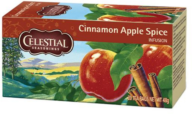 독일 셀레셜시즈닝스 Celestial Seasonings Cinnamon Apple Spice 시나몬 애플 스파이스 허브차 티백, 20개입, 8개