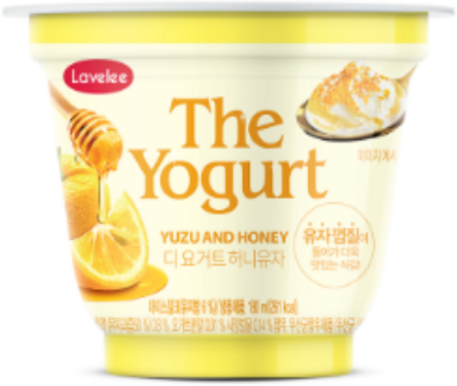 라벨리 떠먹는 아이스크림 디 요거트 허니유자, 10개, 180ml