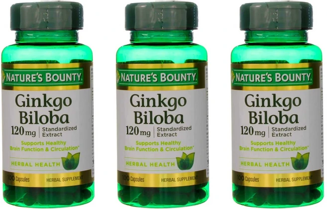 Nature's Bounty 징코 빌로바 120mg 100캡슐 3팩 - 쿠팡