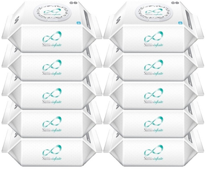 삼무 인피니티 물티슈 리필, 72매, 10개