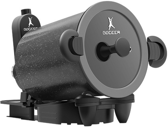 통돌이 삼겹살 고기 굽는 전기 그릴 팝콘기계 캠핑용 대용량 조리기 주방 냄비, 블랙