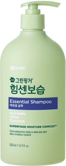 그린핑거 힘센보습 에센셜 샴푸, 500ml, 1개