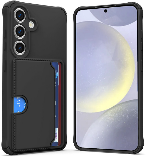 커위안 이지 슬라이드 카드 2장 수납 젤리 휴대폰 케이스