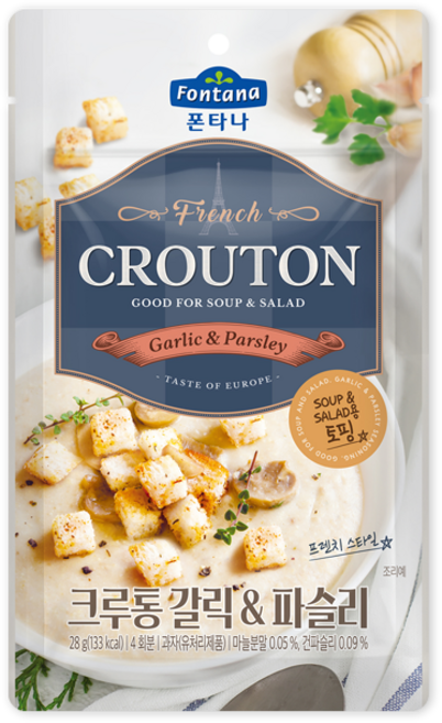 폰타나 프렌치 크루통 갈릭 & 파슬리, 28g, 1개