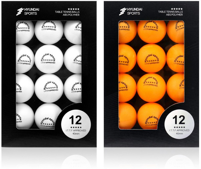 탁구공 12개입 40mm 5성 ABS 재질 시합용 연습구 학교 체육, 2개, 주황색
