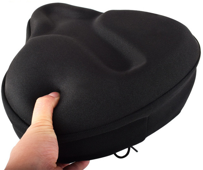 LA DERIVE 자전거 안장 고급 자전거 시트커버 소프트폭탄(방수커버 포함), 1개, 블랙