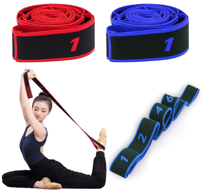 도나토르 요가 스트레칭 다리찢기 밴드 필라테스, 1개, 블루