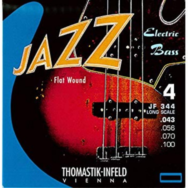 토마스틱 thomastik infeld jf344 nickel flat wound round core jazz bass strings 43-100, 1개