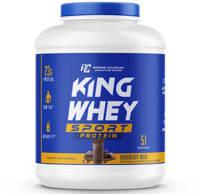 RONNIE COLEMAN King Whey 運動蛋白粉 巧克力牛奶口味, 1個, 2.26kg
