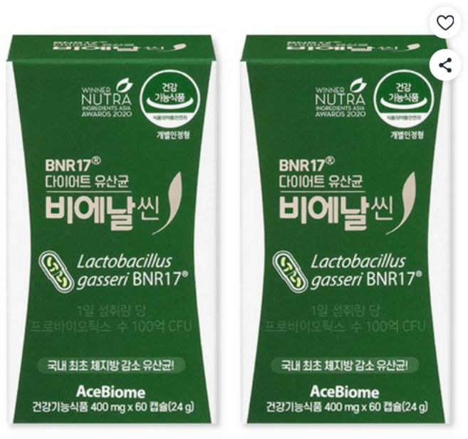 비에날씬 프로 다이어트 유산균, 1개, 120정