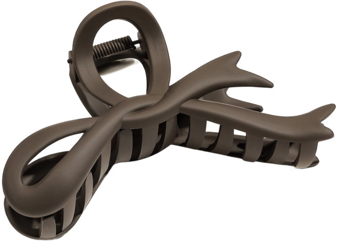 올림머리 헤어 집게핀 대형, 1개, 다크브라운