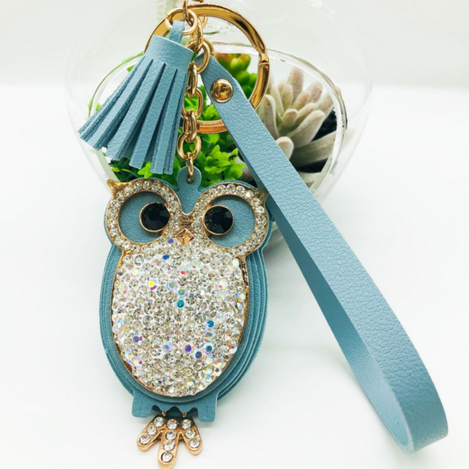 닉스리빙 행복 재물운 금전운 불러오는 부엉이 키링 열쇠고리 키홀더, 스카이