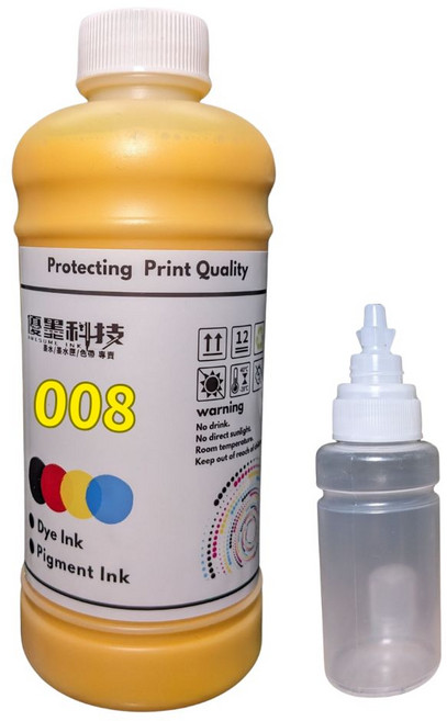 優墨 適用EPSON 商業用500ml 相容防水型 L系列印表機 L15160 L6490 M2170, 黃 Y(需統編請備註),664型, 008