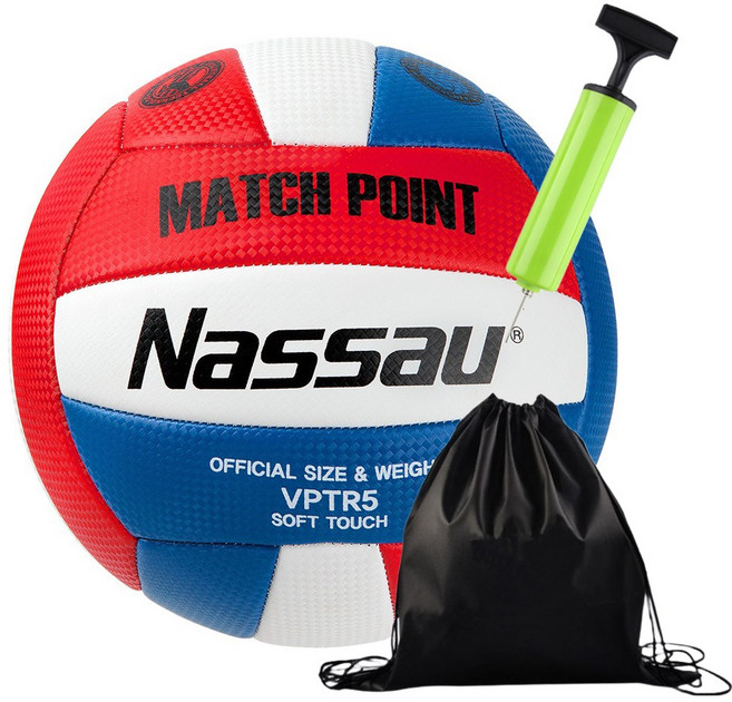 낫소 배구공 매치포인트 5호 VPTR-5 + 투센 볼가방 + 투센 볼펌프, 1세트