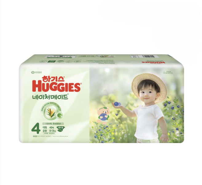 하기스 NEW 네이처메이드 밴드형 기저귀 여아용, 4단계, 120매