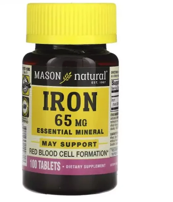 메이슨내추럴 철분 아이언 Iron 65mg 100정, 1개 - 쿠팡