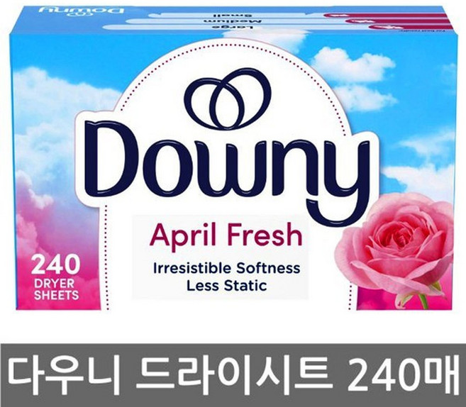 다우니 드라이시트 건조기용 섬유유연제 240매 건조기시트, 1박스