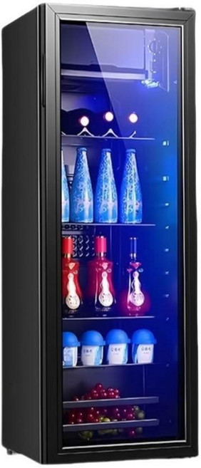 LC-198 198L 直冷式 7段溫控 強化玻璃門板 冷藏+微冷凍 帶氛圍燈, 138L黑色【冷藏+微冷凍+氛圍燈】