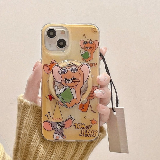 TYREUS 톰과제리 마그네틱 자동흡착 아이폰15/14플러스 케이스 아이폰13미니 호환 커플 맥세이프케이스