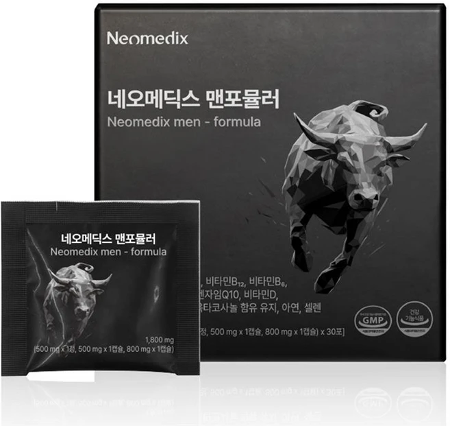 네오메딕스 맨포뮬러 쏘팔메토 옥타코사놀 코큐텐 코엔자임Q10 로르산 남성 지구력 활력 전립선 건강, 1박스, 54g - 쿠팡
