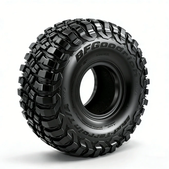 4개 1.9인치 고무 RC 타이어 (1/10 크롤러 자동차 TRX4 디펜더 AXIAL SCX10 RC4WD D90 BFGoodrich 휠 KM3, 01 1.9inch tire 4pcs