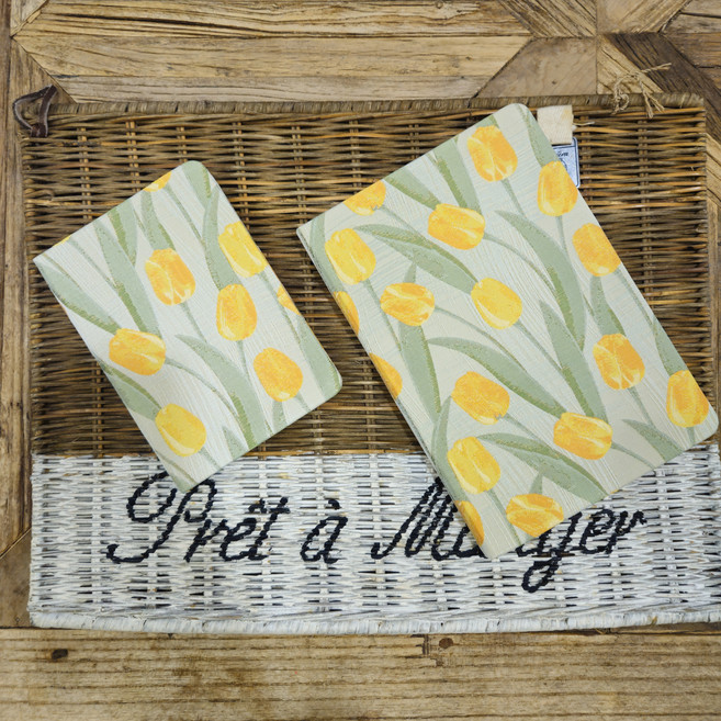 스페셜라이프 양장 노트 예쁜 꽃무늬 유선 일기장, 옐로 튤립