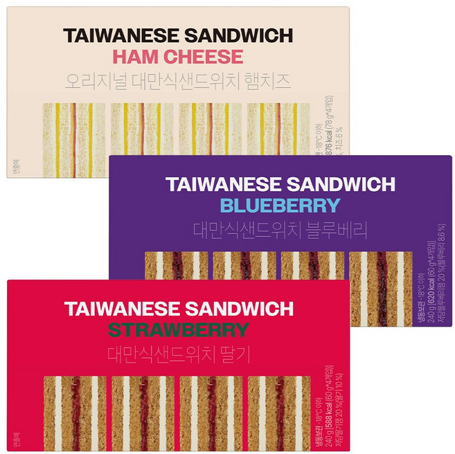 그로서리서울 대만식 샌드위치 전체 혼합 든든한 식사대용 간편식, 12개, 78g