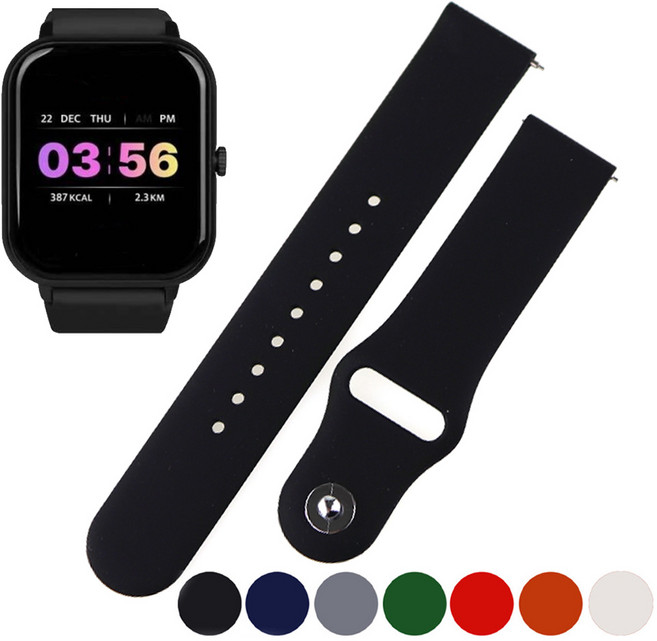 펭카 스마트워치2 20mm 호환 우레탄 스트랩 똑딱버튼, 3. BMZ03GR20 그레이, 1개