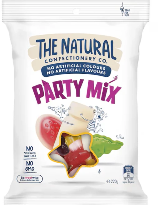 [호주정품직구] 호주 더 내추럴 The Natural 파티 믹스 젤리 Party Mix Jellies - 천연 무색소 무향료 건강 젤리, 220g, 1개 - 쿠팡