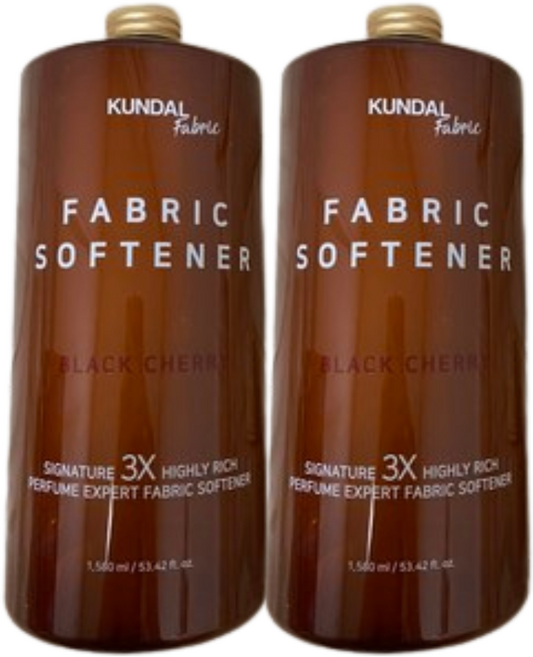 쿤달 초고농축 섬유유연제 블랙체리향 본품, 1.58L, 2개