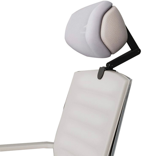 Precious Evyday 듀얼 c 곡면 업그레이드 목받침 의자 헤드레스트, 화이트그레이, 1개
