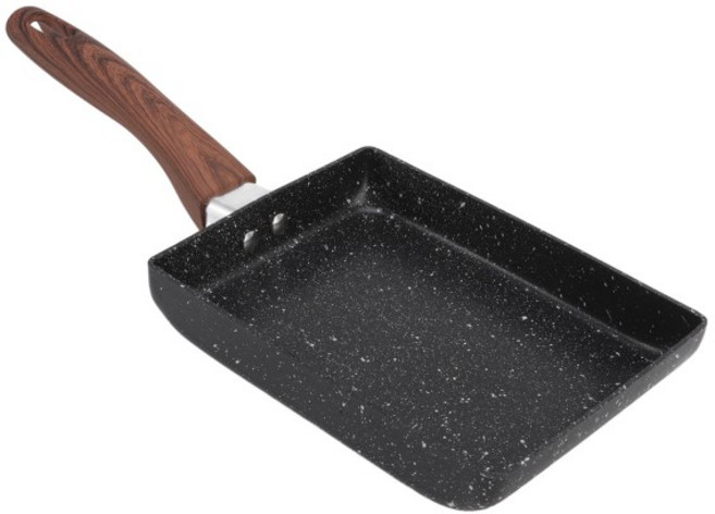 타마고야키 일본식 팬 다목적 검정색 내열성 오믈렛 주방용 고강도 알루미늄