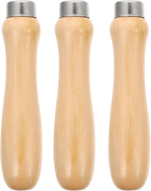 프레티줌 3pcs 나무 파일 핸들 세트 편안한 그립감 녹슬지 않는 손 목공 및 금속 가공 도구 액세서리용 목재