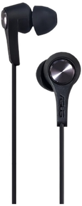 華碩 ASUS 3.5mm 入耳式耳機 耳道式 麥克風 線控 通話耳機, 黑色