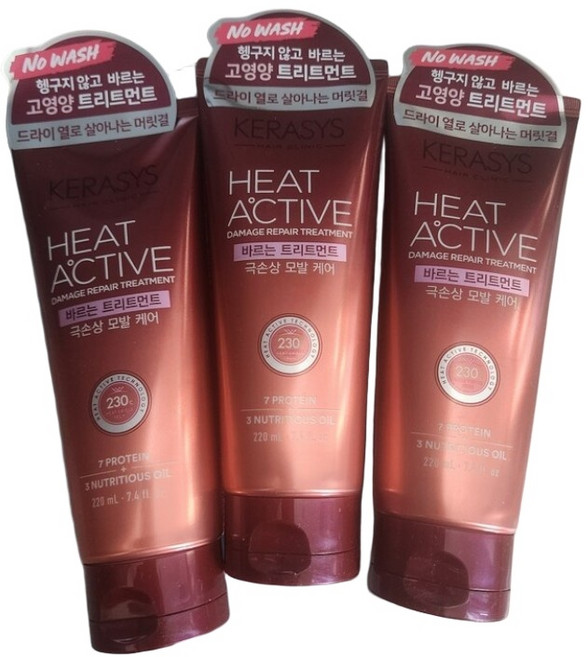 케라시스 히트액티브 극손상 트리트먼트 220ml x3개, 3개