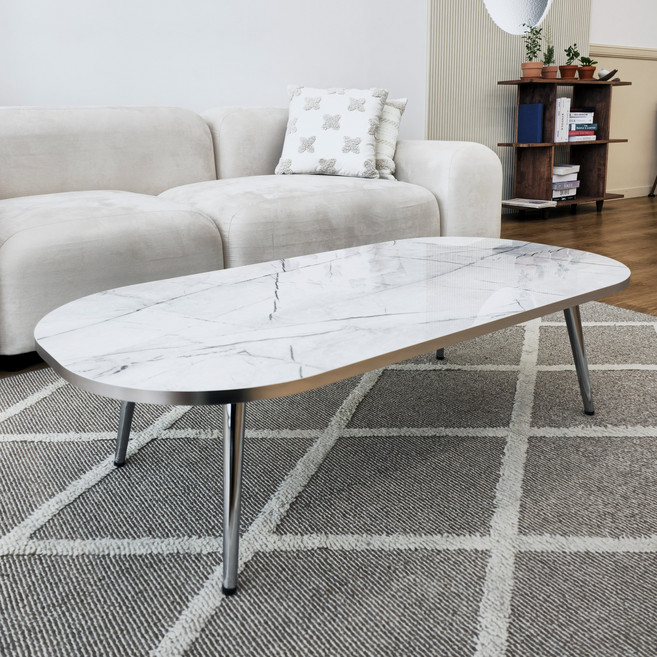 거실테이블 쇼파 좌식 티 소파 테이블 1200 X 600 X 300, (8)실버 대리석 테이블