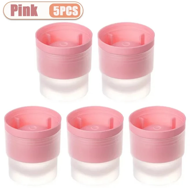 1-20PCS 대형 아이스 볼 메이커 다목적 실리콘 위스키 동결 라운드 몰드 칵테일 홈 바 액세서리, 12 Pink-5PCS